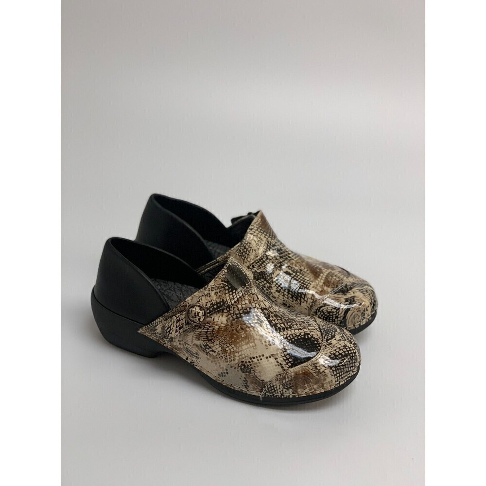 Rocky 4EurSole Serpentine Clogs Snakeskin Print Shoes RKH052 Womens 10-10.5W - Picture 2 of 15